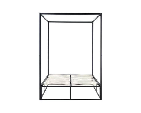 Farringdon Metal 4 Poster Small Double Bed - Black