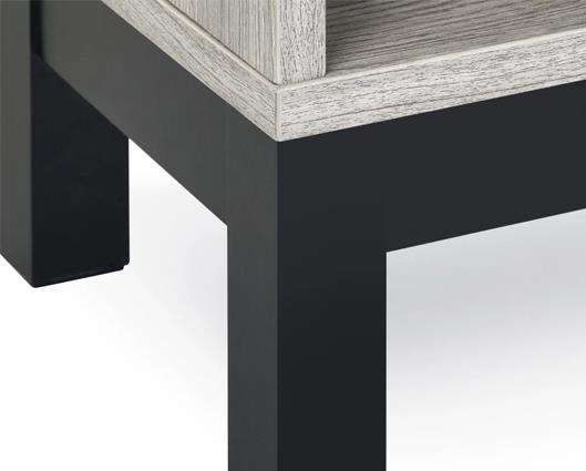 Bali 1 Drawer Bedside Grey Oak