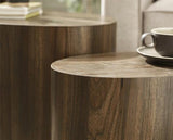 Toba Oval Nest of Tables Walnut