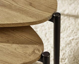 Lorette Teardrop Nesting Side Table Oak