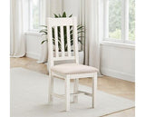 WINDSOR SLATTED DINING CHAIR (X2 PER BOX) - IVORY/OAT FABRIC