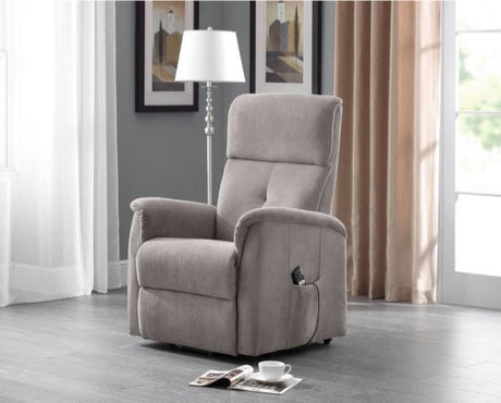 AVA RISE AND RECLINE CHAIR TAUPE FABRIC