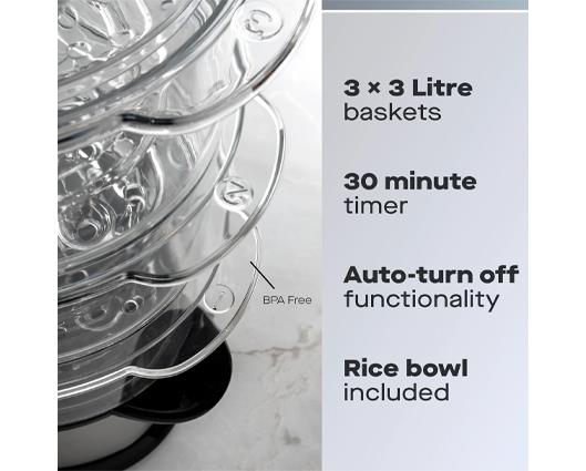 Daewoo 3-Tier Food Steamer