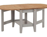 SANTOS DROP LEAF COFFEE TABLE - GREY SLATE/DISTRESSED WAXED PINE