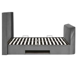 Clara Side Lift Ottoman TV Bed Dark Grey - King