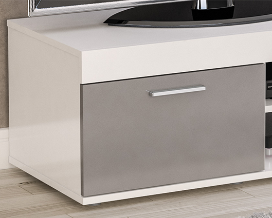 Edgeware Small TV Unit- White & Grey