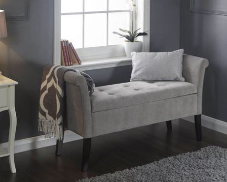 Balmoral window seat silver chenille