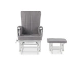 Deluxe Reclining Glider Chair & Stool - Grey