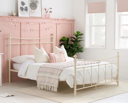 Emily Double Bed - Cream