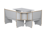 Hemington Corner Dining Set- Grey