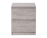 JUPITER 2 DRAWER BEDSIDE - GREY OAK
