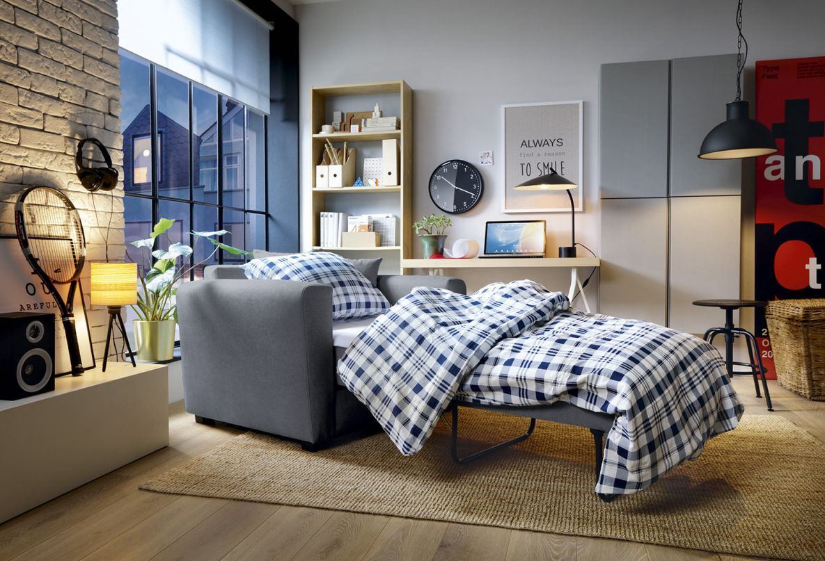 Olly Velvet Single Sofa Bed - Dark Grey