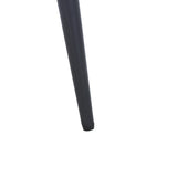 Aspen square dining table, gloss white sintered stone top with black tapered legs