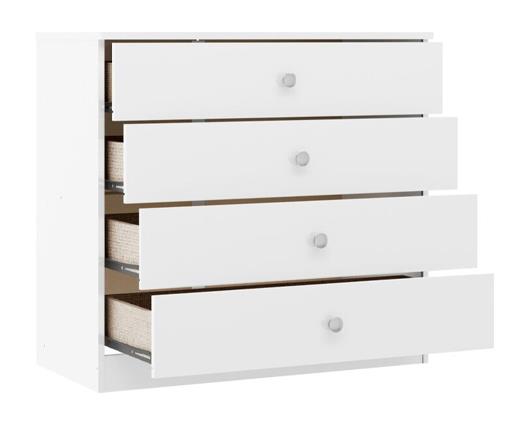 DENVER 3 DOOR WARDROBE BEDROOM SET - WHITE GLOSS
