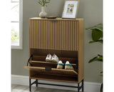 Sia 2 Door Shoe Cabinet Natural Oak Effect