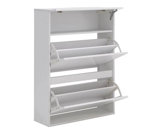 Galicia Wall Hanging Two Tier Shoe Cabinet White