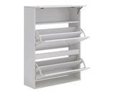 Galicia Wall Hanging Two Tier Shoe Cabinet White