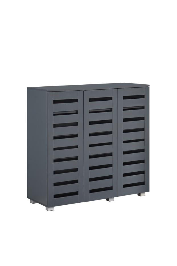 Euston 3 Door Shoe Cabinet - Dark Grey
