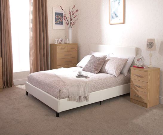 120cm bed in a box white