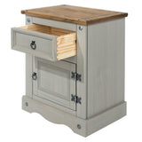 Corona Grey 1 Door, 1 Drawer Bedside Cabinet