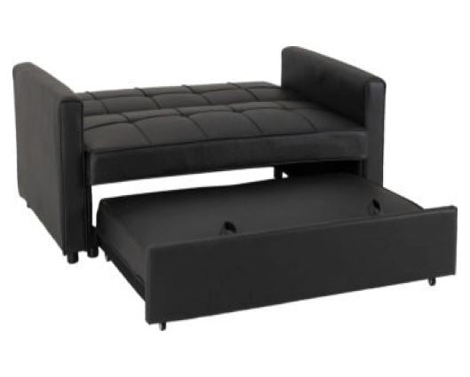 Astoria Sofa Bed - Black Faux Leather