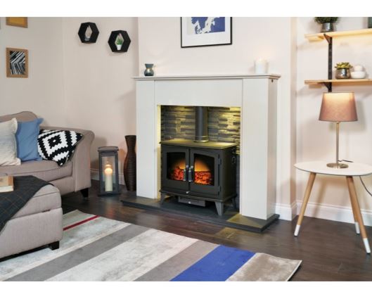 Adam Woodhouse Electric Stove in Black