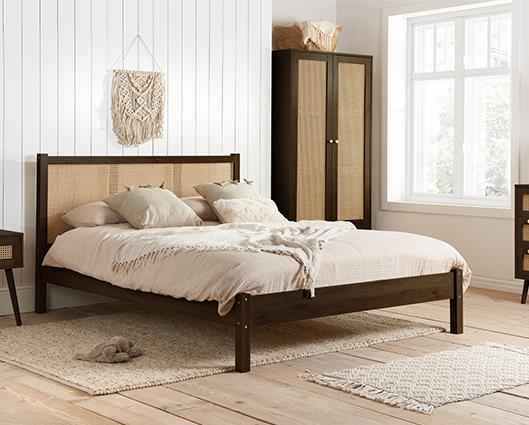 Croxley 7 Drawer Rattan Chest - Walnut