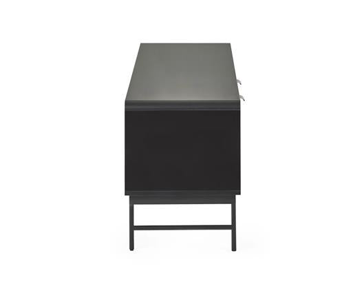Alvin TV Unit - Black ans Natural Brown Wood