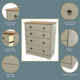 Corona Classic 4 drawer chest of drawers
