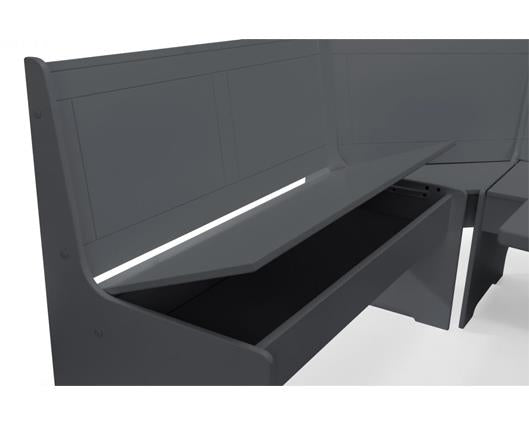 NEWPORT CORNER DINING SET WITH STORAGE BENCH - ANTHRACITE