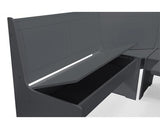 NEWPORT CORNER DINING SET WITH STORAGE BENCH - ANTHRACITE