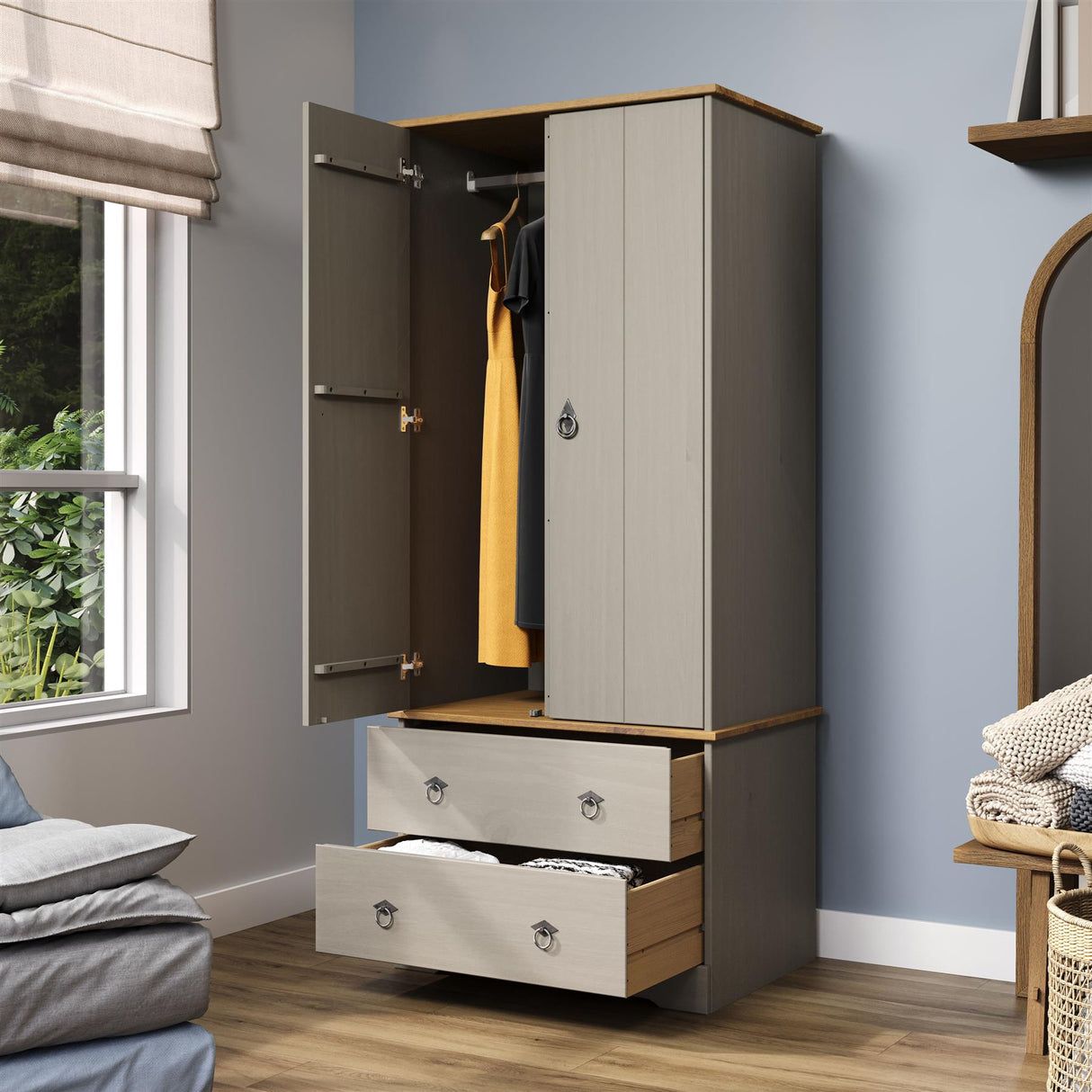 Corona Classic 2 door, 2 drawer wardrobe