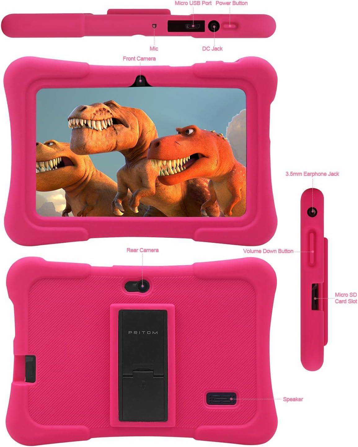PRITOM Kids Tablets 7" WiFi Android 13 32GB - Pink
