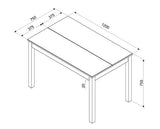 Corona linea 1200mm rectangular dining table