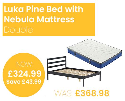 Luka Bed with SleepSoul Nebula Mattress - Double