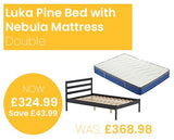 Luka Bed with SleepSoul Nebula Mattress - Double