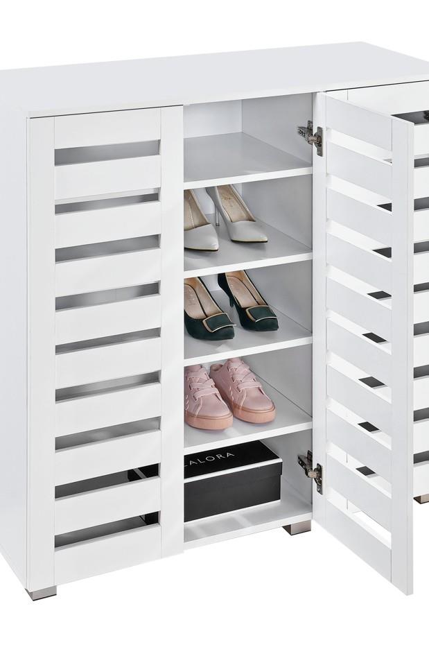 Euston 3 Door Shoe Cabinet - White
