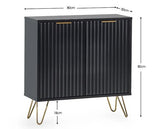 Murano Compact 2 Door Sideboard Black