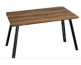 QUEBEC STRAIGHT & AVERY DINING SET (X4 CHAIRS) - MEDIUM OAK EFFECT/GREY VELVET