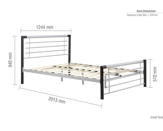 Faro Small Double Bed - Black