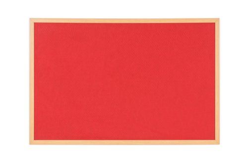 Earth Executive Felt Noticeboard 120x120cm Red Oak MDF Frame FB6546239