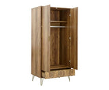Orleans 2 Door 1 Drawer Wardrobe Mango