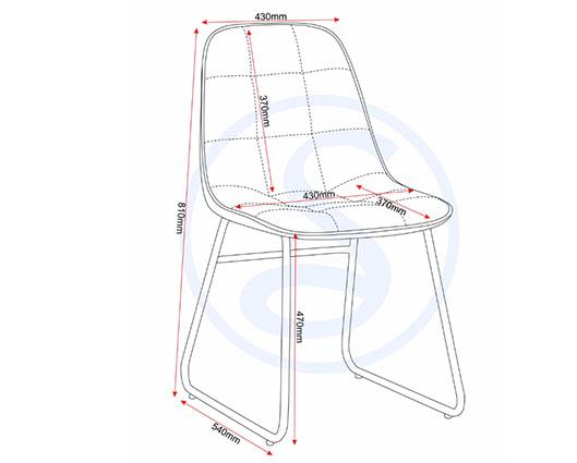 LUKAS DINING CHAIR (X2 PER BOX) - GREY VELVET