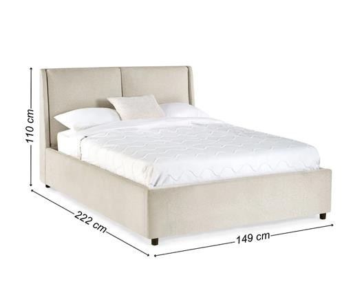 Maddock Ottoman Storage Double Bed - Beige