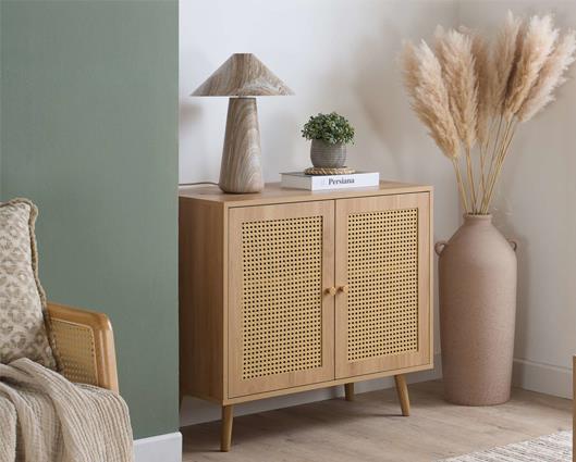 Croxley Rattan 2 Door Sideboard - Oak
