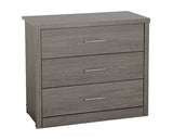 Lisbon 3 Drawer Chest - Black Wood Grain