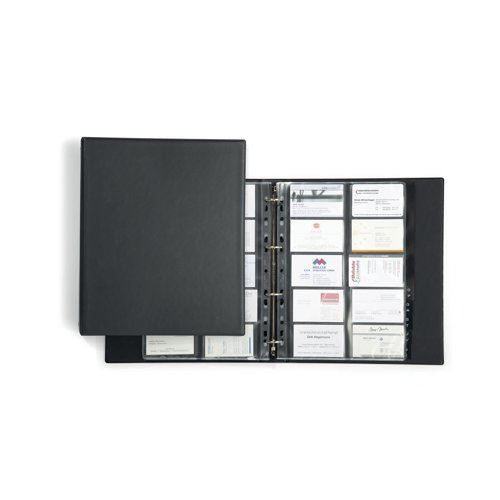 Durable VISIFIX ECONOMY Business Card Album Black A4 2444&#47;01