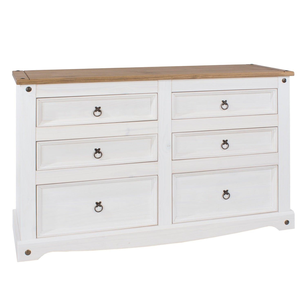Corona White 3+3 Drawer Chest