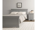 BORDEAUX 4'6" HIGH END BED - PEBBLE GREY