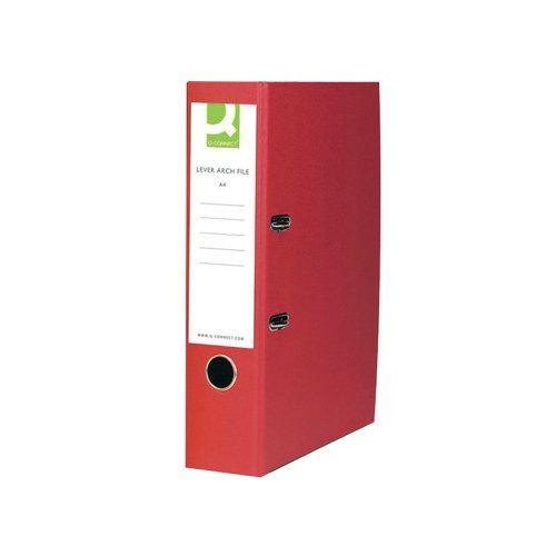 Q-Connect Lever Arch File Paperbacked A4 Red (10 Pack) KF20041